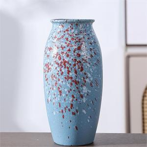 Jarrón de Cerámica Rústico Chino Vintage con Esmalte Reactivo y Función Hidropónica para Exhibición de Flores Secas - Product Image 4