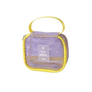 Mesh <b>Makeup</b> Bag Large Capacity Travel Portable Toiletry <b>Case</b> Pink - Product Image 4