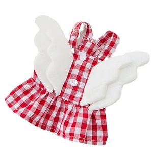 Pet <b>Clothes</b> Red Plaid Winged Skirt Summer Breathable Princess Cut <b>For</b> Dogs <b>Cats</b> - Product Image 4