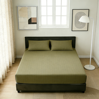 Draps de mise à la terre en coton vert et fibre d'argent, tailles King et Queen, pour un sommeil amélioré et un bien-être accru