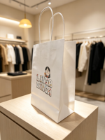 Sac cadeau biodégradable en papier kraft imprimé sur mesure avec impression du logo de la clinique dentaire pour enfants, sac de shopping