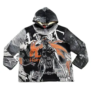 Anime Hoodies Tấm Thảm Hoodies Nhà Sản Xuất Tùy Chỉnh Dệt Tấm Thảm Áo Nỉ Cho Người Đàn Ông Cộng Với Kích Thước Hoodies