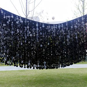 Tenda di Paillettes e Perline Rossa, Oro, Argento, Colorata, Lucida, Leggera, per Soffitto, Parete, Matrimoni, Feste, Decorazioni per la Casa - Product Image 2