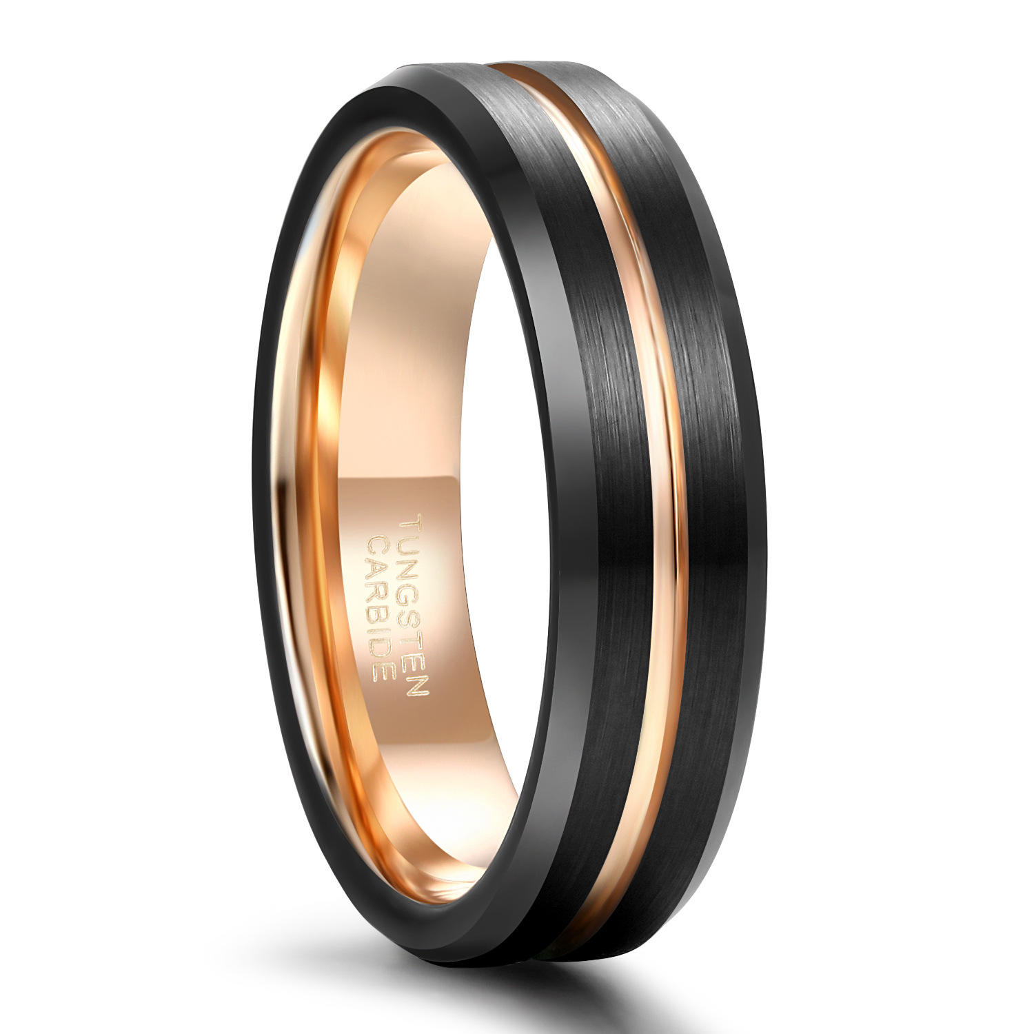 8mm rose gold + black