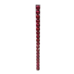 SET DI 18 PALLINE IN PLASTICA ROSSA, DIAMETRO 4CM - Product Image 1