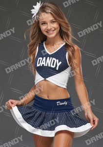 Ensemble d'entraînement personnalisé pour femmes : Crop top et jupe de cheerleader avec strass, idéal pour la danse et la pratique - Product Image 3