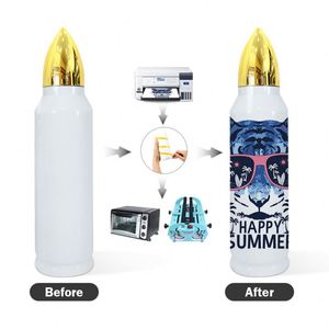 <b>Vacuum</b> Insulated Bullet Shape Water Bottle 304 Stainless Steel <b>Portable</b> Outdoor Sports Cup Leakproof Travel Thermos - Product Image 4