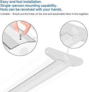 Luminaire LED ultra-plat pour garage et atelier, homologué ETL, 8 pieds, 110W, à montage en surface, avec éclairage enveloppant - Product Image 3