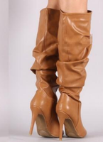 Prix de gros - Bottes mi-hautes en cuir PU souple - Semelle en caoutchouc - Talons hauts - Bottes sexy pour strip-teaseuses - Bottes d'hiver pour femmes - Pointures 34-44