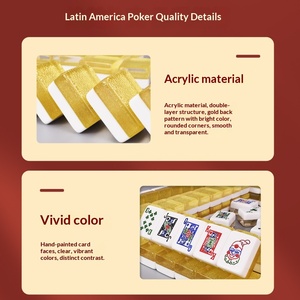 Table de Mahjong et de <span class=keywords><strong>Poker</strong></span> Royal Saint Durable en Or, Fabriquée en Chine pour le jeu d'argent - Product Image 3