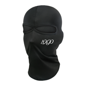 Balaclava de moto unisexe noir 2026 avec logo personnalisé, 100% polyester, tissu courant, design pour sports de plein air, été, musique - Product Image 5