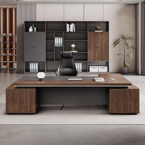 Ensemble de bureau en bois en forme de L moderne en gros pour les directeurs, écologique, durable, pour la maison, l'hôtel et l'école - Product Image 2