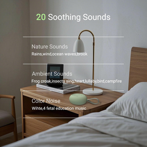 Portable Mini BT Speaker 15-hour Battery Life New White Noise Machine for Baby Sleep 12 Soothing Sounds <b>Timer</b> Function Sleep - Product Image 6