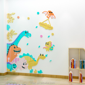 Autocollant mural en acrylique pour <span class=keywords><strong>chambre</strong></span> d'enfant sur le thème de la maternelle, <span class=keywords><strong>dinosaure</strong></span> de dessin animé, <span class=keywords><strong>chambre</strong></span> de garçon - Product Image 4