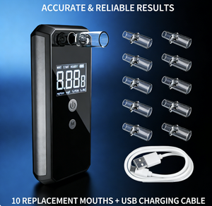 Testeur <span class=keywords><strong>d</strong></span>'<span class=keywords><strong>alcool</strong></span>émie Bluetooth portable personnel à pile combustible, haute précision, écran VA, temps de réponse de 5 secondes, prix usine - Product Image 1