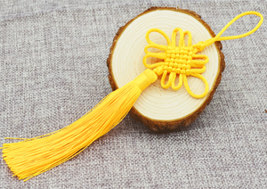 Mặt dây chuyền tua rua thắt nút Trung Quốc nhiều màu sắc, làm thủ công, dùng trang trí năm mới và làm đồ thủ công, tua rua nhỏ màu đỏ - Product Image 6