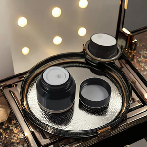 Mini Pote de Vidro Preto para Cosméticos 15g/30g/50g em Promoção para Pó Solto, Blush, Shampoo, Óleos Essenciais, Máscara, Loção para Cuidados com a Pele, Perucas e Rosto - Product Image 1