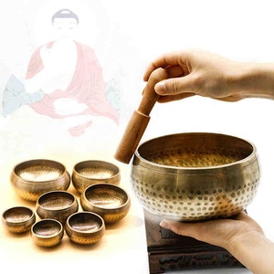 Cuenco Tibetano Nepalí para Meditación, Decoración Budista para el Hogar, Gong Zen, Cuencos de Yoga con Palo de Madera, Sagrado Dharma, Monjes <span class=keywords><strong>Lama</strong></span> - Product Image 6