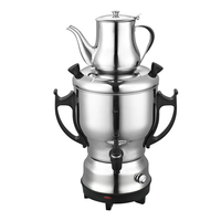 Samovar électrique en acier inoxydable de 3L en forme de trophée, à simple paroi, pour thé russe, turc et du Moyen-Orient, usage domestique