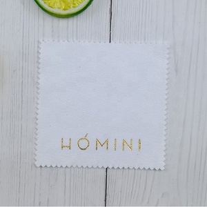 Stampa logo personale personalizzata bianco rosa <span class=keywords><strong>blu</strong></span> oro nero gioiello panno lucidatura gioielli in argento panno lucidatura - Product Image 5