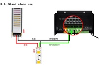 Controlador LED Inteligente Inalámbrico T8-1000AC de 4 Canales y 8192 Puntos con Efectos Integrados y Carcasa de Aluminio