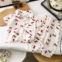 New Summer Kinder pyjamas Set Jungen Mädchen Kleidung Dünne Kurzarmhose Jersey Klimatisierte Baby kleidung