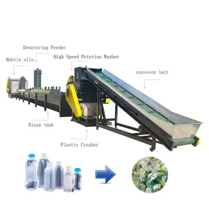 Automatic Plastic washing machinery PET bottle recycling line plastic recycling machinery