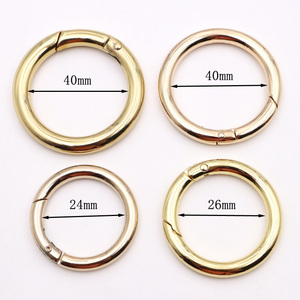 Accessoires <span class=keywords><strong>de</strong></span> porte-clés en métal, mousquetons ronds plaqués or, mousquetons <span class=keywords><strong>à</strong></span> ressort pour sacs <span class=keywords><strong>à</strong></span> <span class=keywords><strong>main</strong></span> - Product Image 4