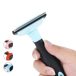 Deshedding Tool massaggio pettine pulizia Slicker depilazione animale gatto autopulente cane Pet Grooming Slicker Brush