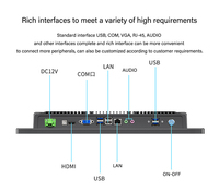 Moniteur tactile de la publicité industrielle Multitouch TFT LCD IP65 étanche moniteur à écran tactile intégré panneau pc industriel