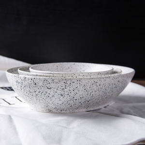 Plato de ensalada profunda de <span class=keywords><strong>porcelana</strong></span> de cerámica ecológica de fábrica de Chaozhou 8/10/12 \ "forma ovalada con patrón de planta Venta de China - Product Image 6
