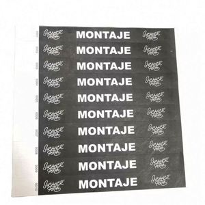 Bracelet en Tyvek imperméable, bracelets en papier de qualité supérieure avec logo personnalisé - Product Image 5