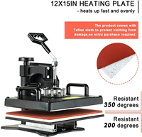 Máquina de prensado en caliente 8 en 1, Combo Digital de 12x15 pulgadas, máquina de impresión por sublimación, camisetas/tazas/platos/sombreros/tazas