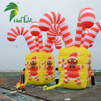 Décoration de Noël géante pour l'extérieur, modèle de boîte à bonbons gonflable en forme de ballon pour la promotion des festivals