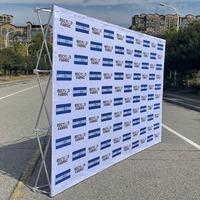 Stand d'exposition modulaire personnalisé, toile tendue, support de toile pop-up grand format, affichage graphique pour exposition