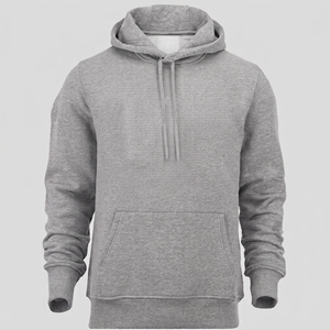 Men's Solid Zipper-<b>Up</b> Hooded Sports <b>Cardigan</b> Slim-Fit Eco-Friendly Polyester/Cotton Winter Sweatshirt Hoodie - Product Image 1