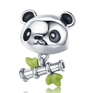 <span class=keywords><strong>Bamoer</strong></span> เครื่องประดับที่ดี925เงินสเตอร์ลิงน่ารักแพนด้าและลูกปัดไม้ไผ่สร้อยข้อมือเครื่องรางแบบดั้งเดิมเครื่องประดับเงินผู้หญิง - Product Image 3