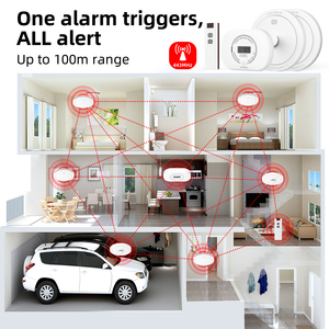 Kit d'alarme incendie CPVAN Home 3-en-1 certifié EN14604, autonomie <span class=keywords><strong>de</strong></span> la batterie <span class=keywords><strong>de</strong></span> 10 ans, capteurs photoélectriques et électrochimiques, télécommande - Product Image 4