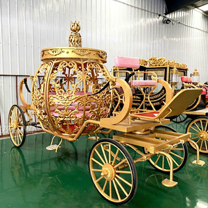Calèche royale électrique Citrouille de Cendrillon - Nouvelle calèche à chevaux de Cendrillon avec frein hydraulique en acier à ressort automobile - Product Image 1
