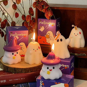 Easter Halloween Ghost Spooky Goth Lovely Decorative <b>Gifts</b> Holidays Party Scented White Soy Wax <b>Candles</b> - Product Image 2