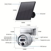 Ubox Solar Outdoor Security Camera 6MP 12x Zoom PTZ PIR Alarm Tracking Night Vision Cloud Storage WIFI 4G