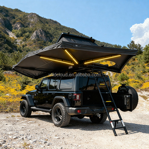 Hoang Dã Đám Mây Bán Buôn Chống Mưa Roof Top Lều Tán Với 270 Cộng Với 360 Độ D-Zip Xe Bên Mái Hiên Cho Cắm Trại Với 4 LED Dải - Product Image 1