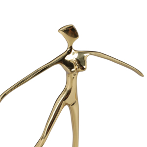 Scultura Astratta in Metallo e Marmo, Decorazione Moderna per Casa, Bagno, Ufficio, Soggiorno, Esposizione su Mensola - Product Image 5