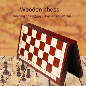 Échiquier pliant en bois massif RUNAN, nouveau <span class=keywords><strong>jeu</strong></span> <span class=keywords><strong>d</strong></span>'échecs magnétique <span class=keywords><strong>pour</strong></span> <span class=keywords><strong>d</strong></span>ébutants, boîte <span class=keywords><strong>d</strong></span>'échecs <span class=keywords><strong>d</strong></span>'intérieur <span class=keywords><strong>pour</strong></span> la fête des enfants, personnalisable - Product Image 2