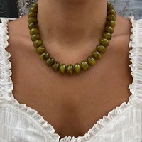 Collier ras du cou audacieux en acrylique minimaliste perlé pour femme, chaîne de clavicule, design de niche pour soirée, vente en gros Woying