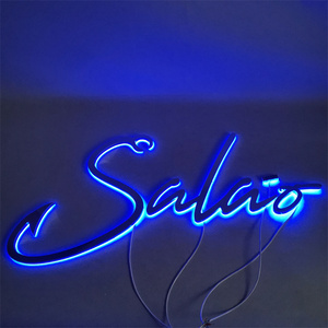 Panneau 3d rétro-éclairé en titane, découpé <span class=keywords><strong>au</strong></span> Laser, miroir 304 LED, en acier inoxydable, signe de lettre halolite pour <span class=keywords><strong>bateau</strong></span> - Product Image 1