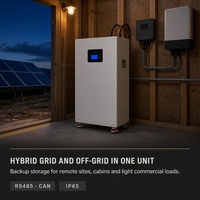 Système de stockage d'énergie domestique tout-en-un, hybride, empilable, hors réseau, 48V 314Ah LiFePO4, IP65, 16KWh, RS485 CAN WIFI, OEM ODM