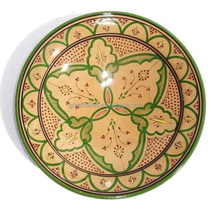 Assiette en céramique de <span class=keywords><strong>Tanger</strong></span> Assiette à salade assiette à dessert Décoration intérieure multicolore Assiettes plates marocaines OEM - Product Image 1
