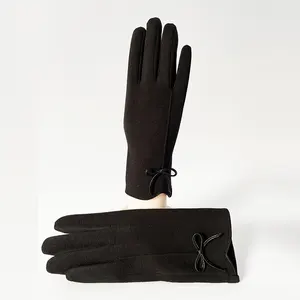 BSCI-guantes gruesos de invierno con pantalla táctil para hombre, tela negra personalizada