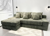 Canapé-lit modulaire carré extensible et pliable MYUZ en tissu, design moderne, garnissage confortable en éponge, pour salon et salle de sport